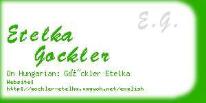 etelka gockler business card